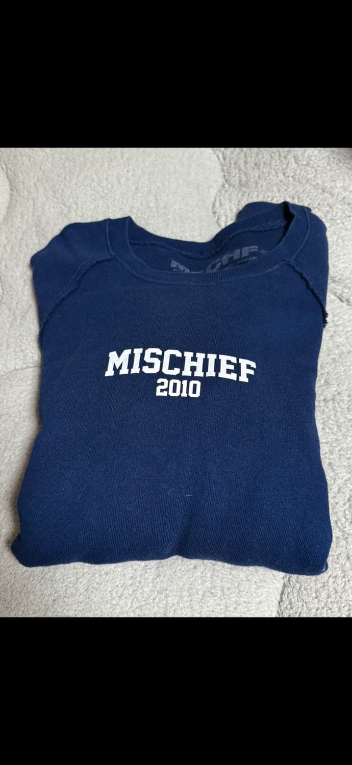 미스치프 2010 cropped crewneck 맨투맨 신스 네이비 상품이미지1