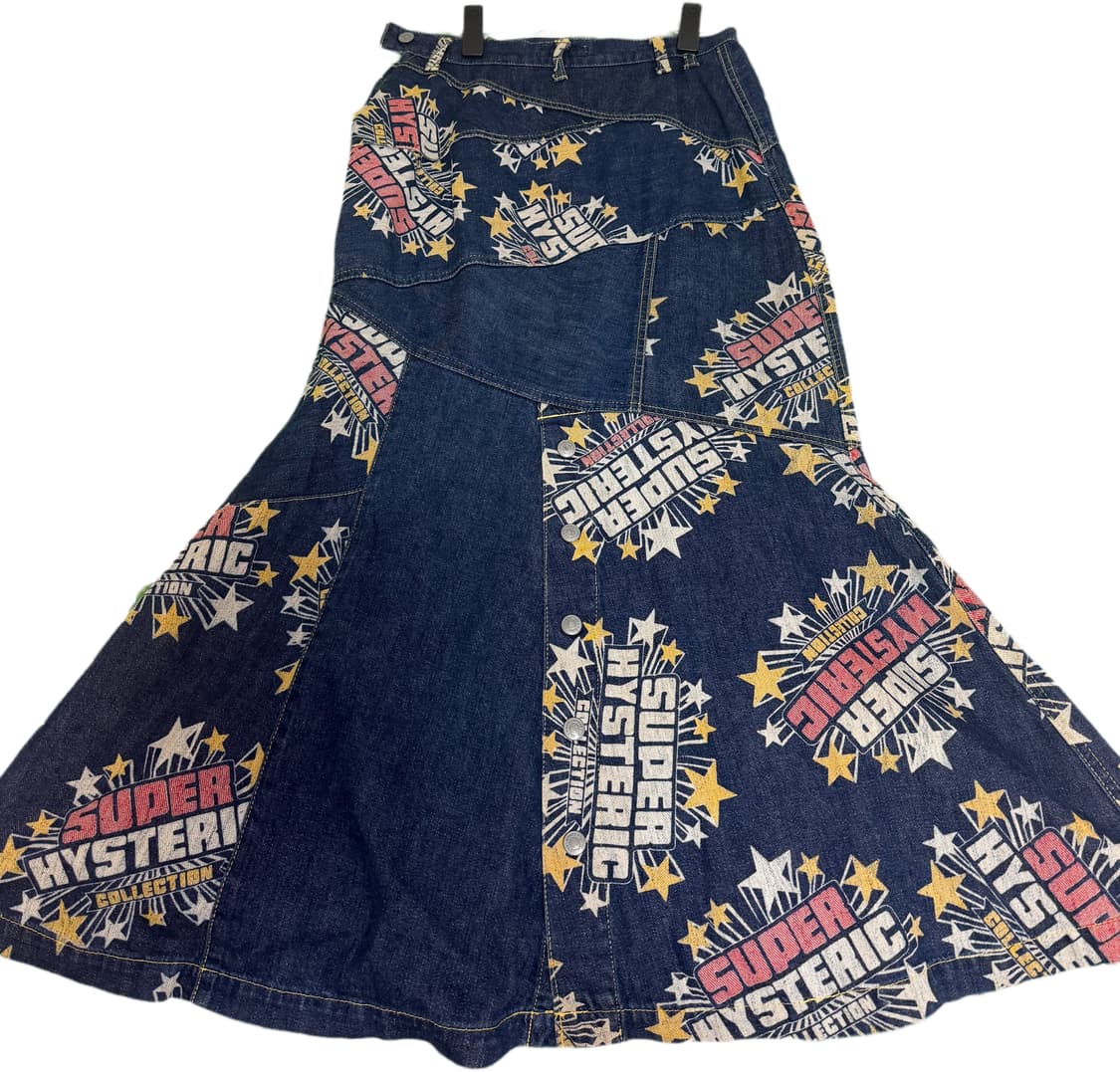 히스테릭글래머 90's logo patchwork denim skirt 상품이미지1