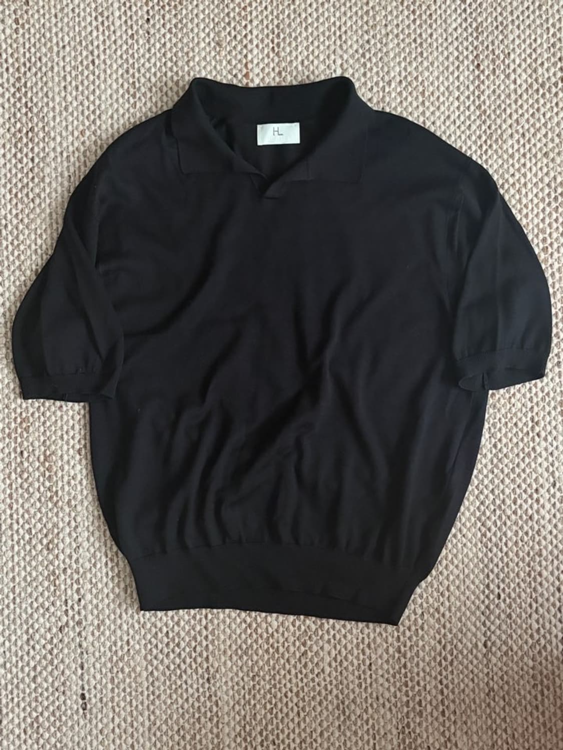 (1)HERILL SILK POLO 반팔티 블랙 상품이미지6