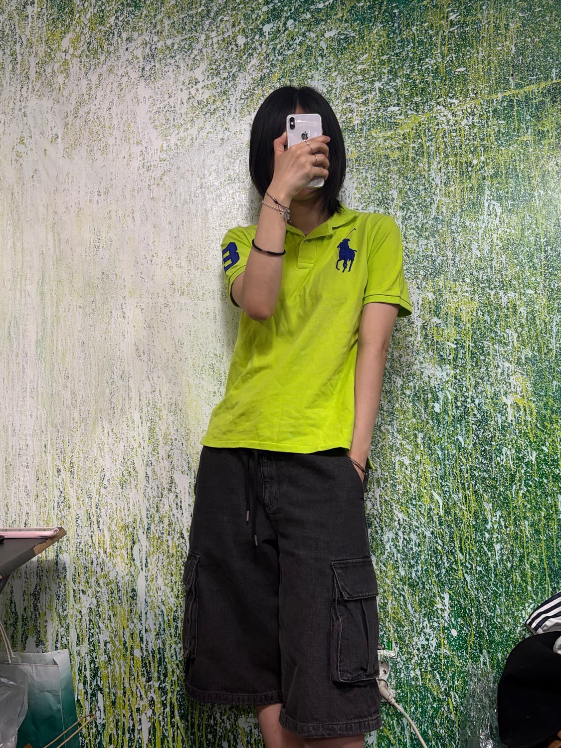 폴로 빅포니 치프키프 형광 딱붙 반팔 카라 티셔츠 키즈 L 상품이미지2