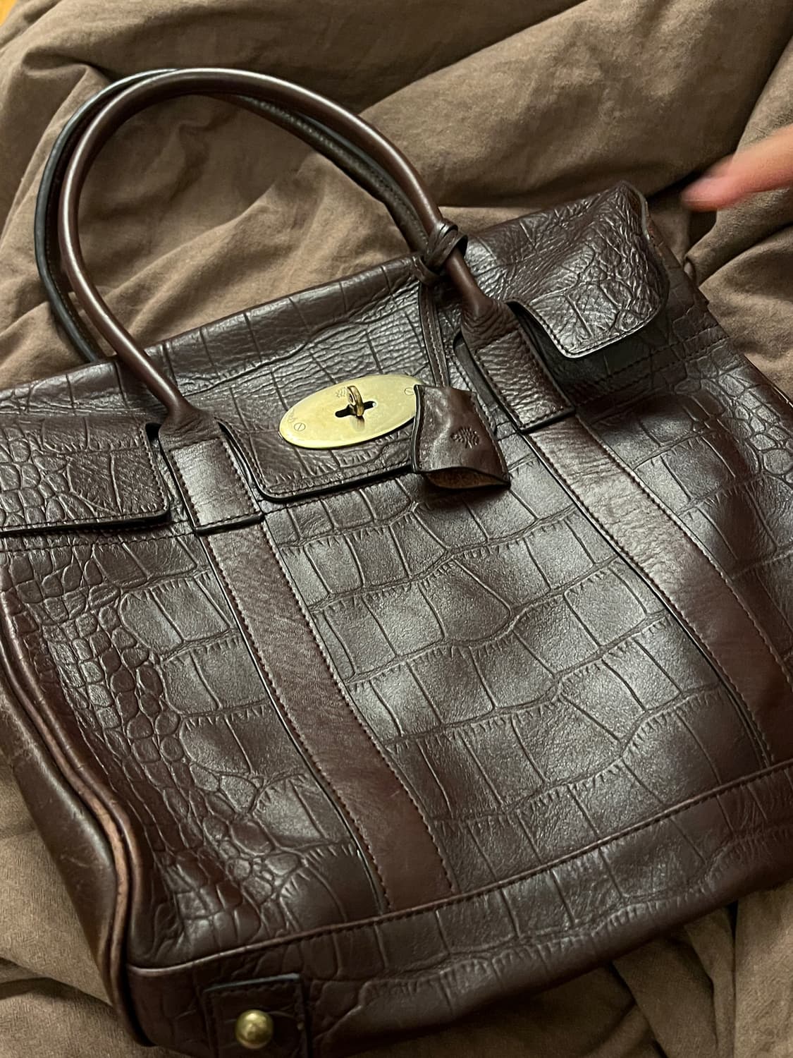 Mulberry 멀버리 베이스워터 토트백 초콜릿 상품이미지6