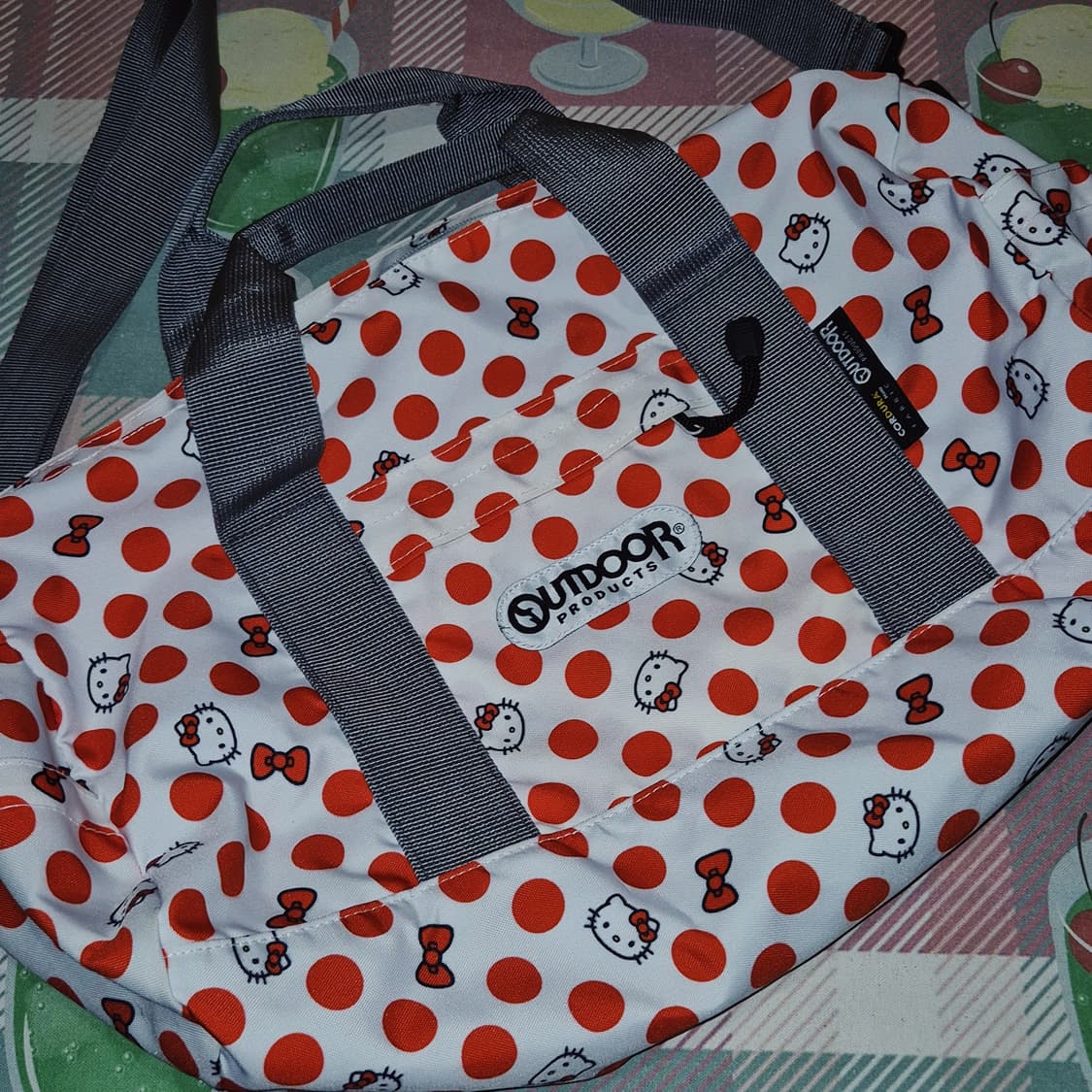 헬로키티 x 아웃도어 물방울 3way 보스턴백 상품이미지9