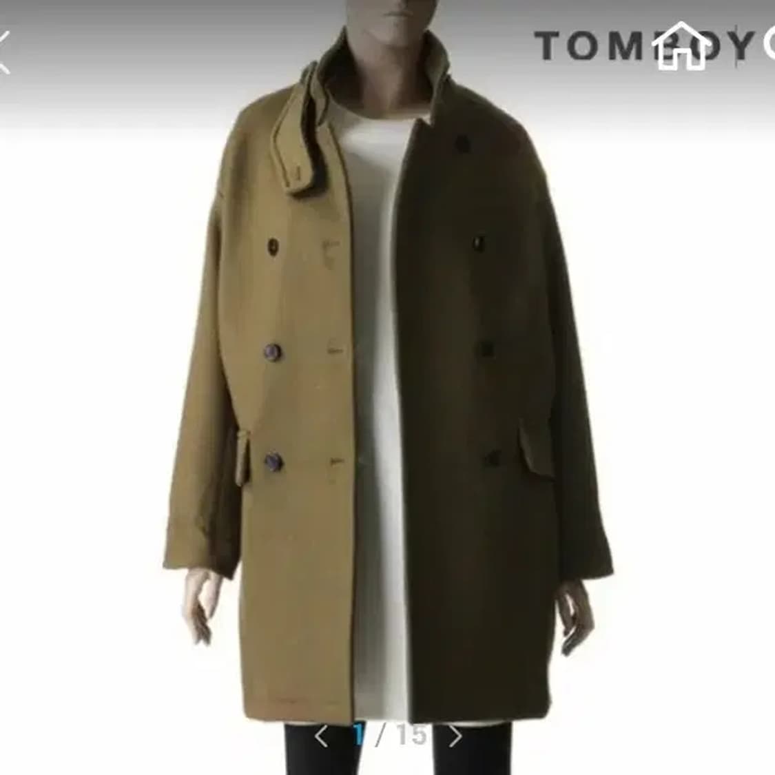 톰보이 더블 울 코트 상품이미지7