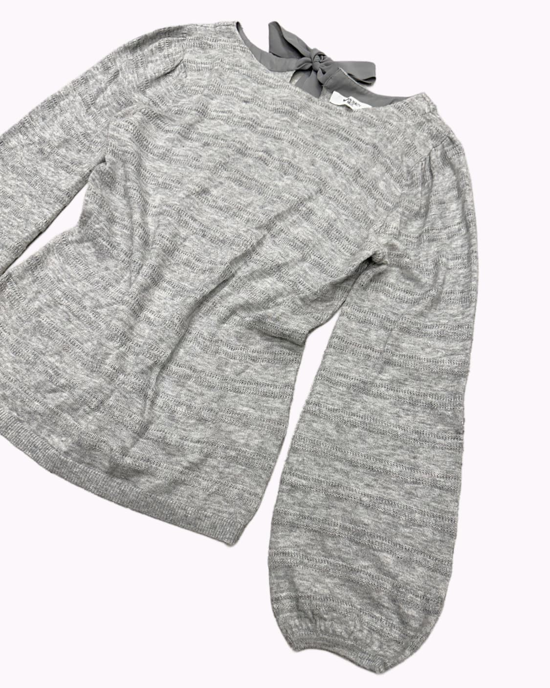 glitter grey ribbon knit t-shirt 상품이미지3