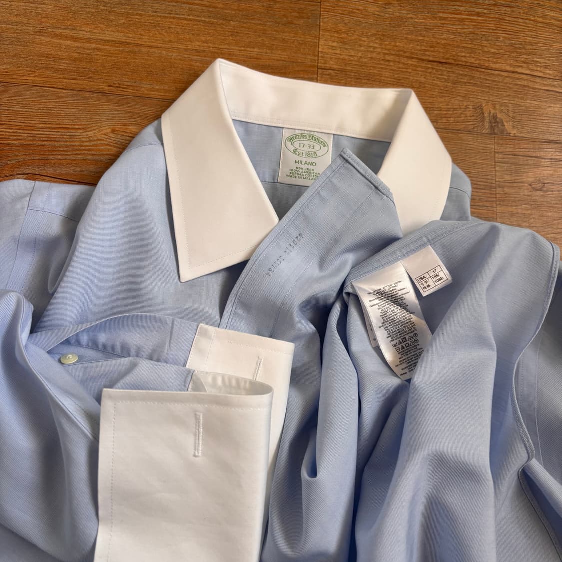 브룩스 브라더스 드레스 셔츠 110 커프스 버튼 투톤 클래식 상품이미지7