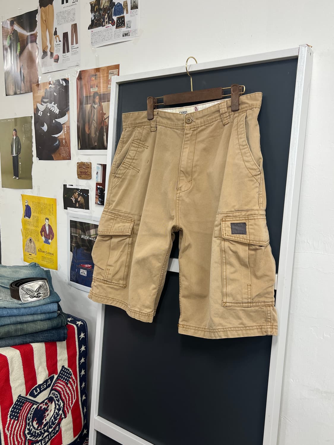 00s Levis 리바이스 카고 베이지 하프 팬츠 상품이미지1
