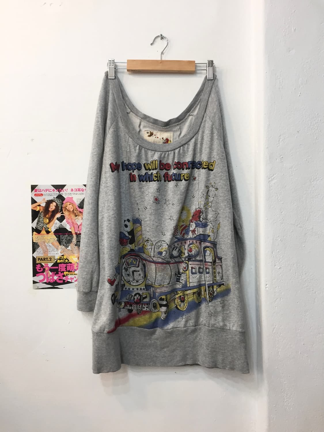 빈티지 카툰 원숄더 티셔츠 상품이미지2