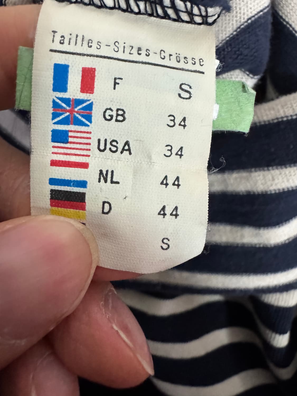 여성 세인트제임스 단가라 긴팔 롱슬리브 S 상품이미지4