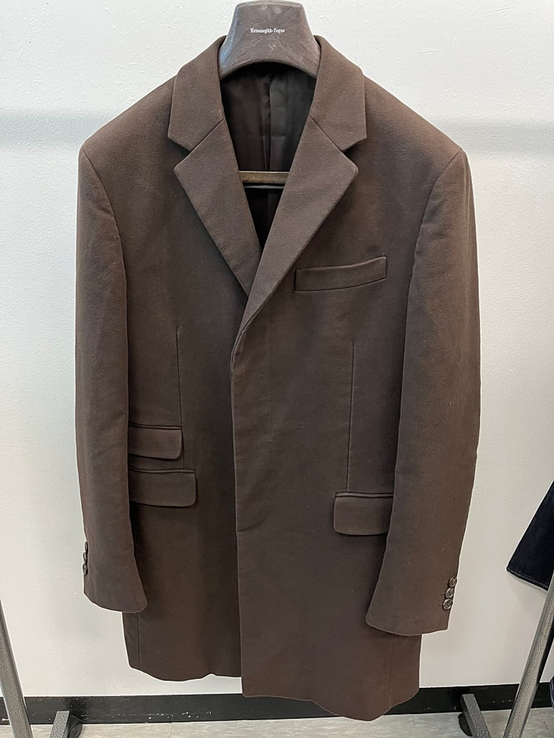 100-105) 프라다 이태리 브라운 몰스킨 코트 상품이미지3