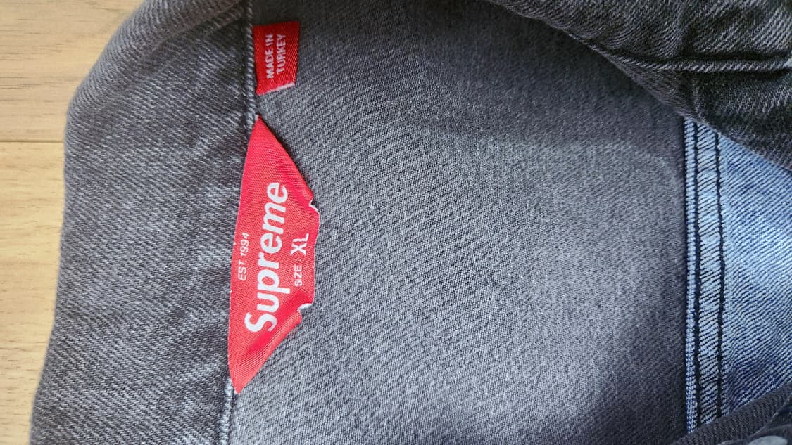 슈프림 투톤 패널드 데님 자켓 블랙 - 22FW  XL사이즈 상품이미지2