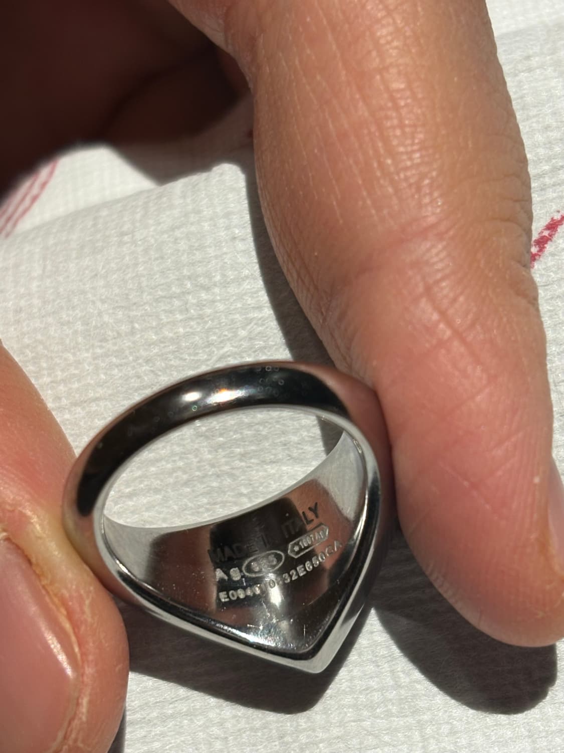 프라다 에나멜 실버 링 상품이미지3