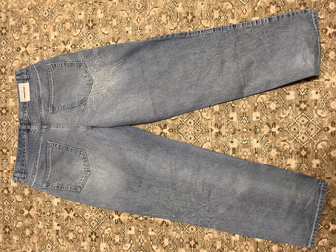 디스이즈네버댓 Web Embroidery Denim Pants 상품이미지2