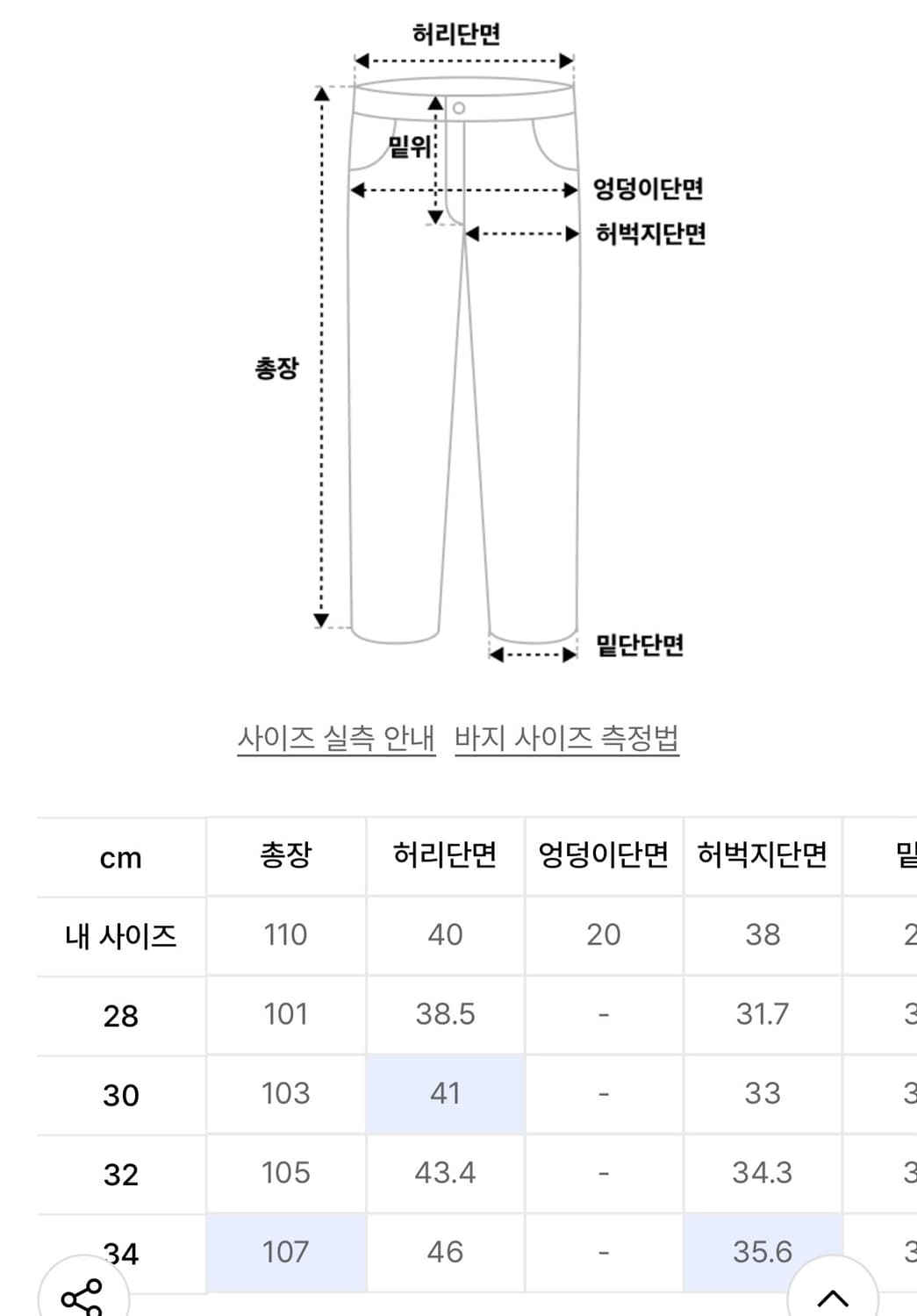 [택포] 비슬로우 퍼플 스톤워시 데님팬츠 라이트 32 상품이미지10