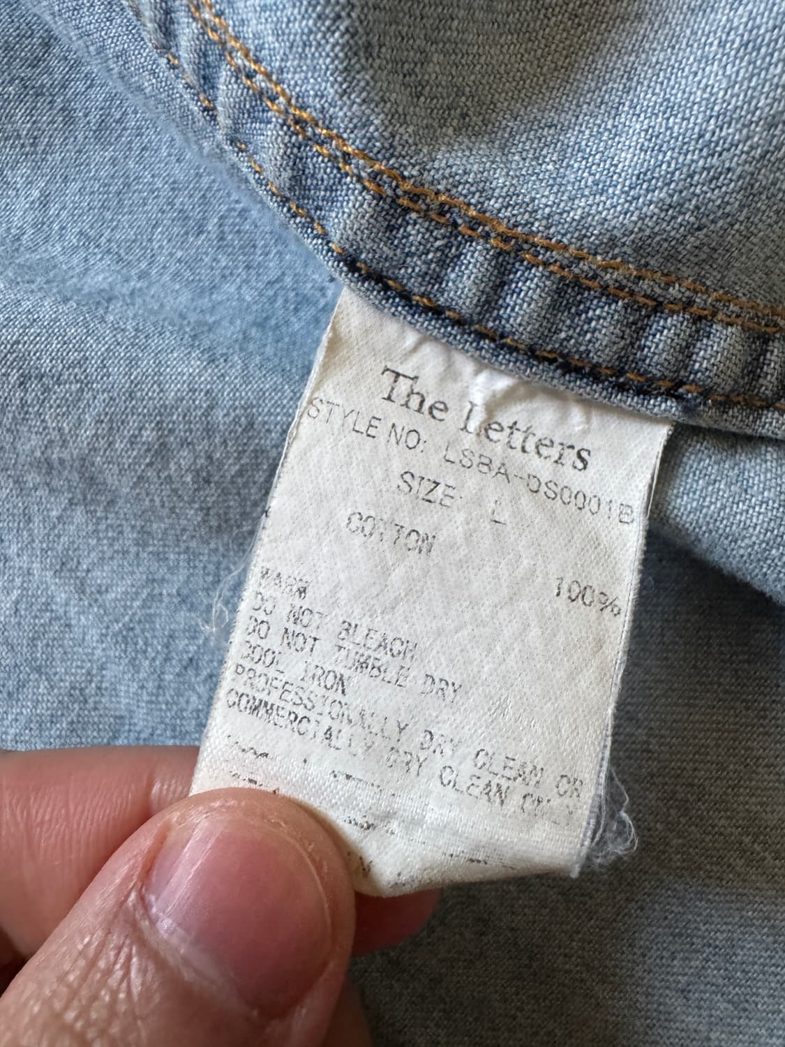 The letters 더 레터스 리미티드 데님 웨스턴 셔츠 상품이미지5