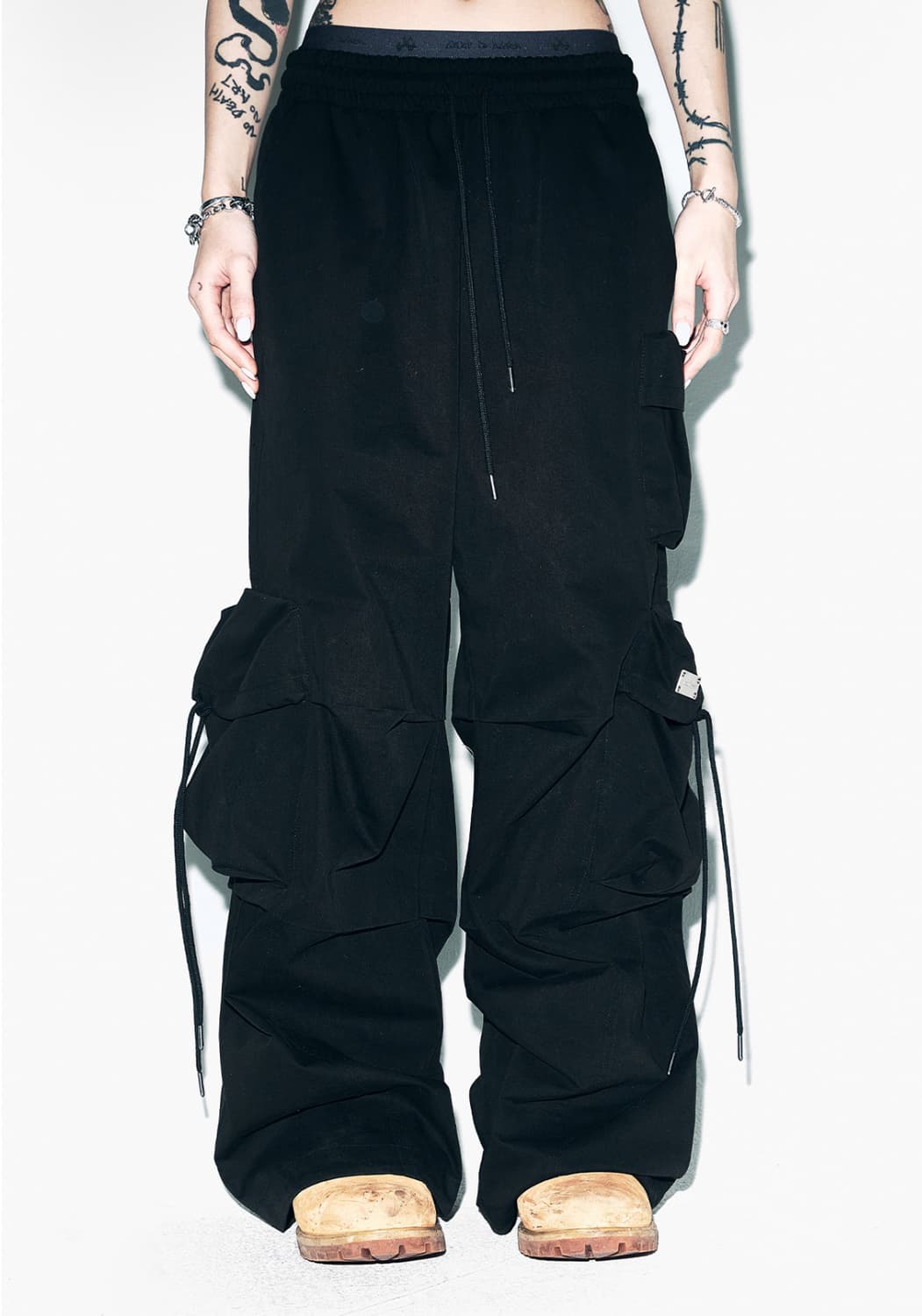 YEEL SOLID POCKET WIDE BANDING PANTS 상품이미지1