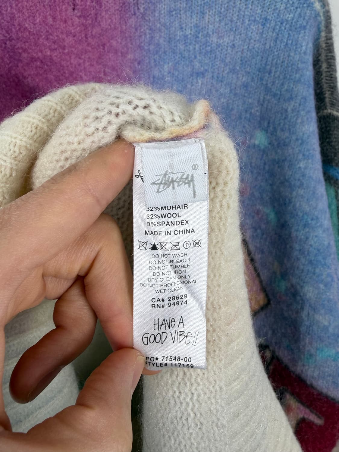 a110) 스투시 22f/w 골디 멀티컬러 니트 상품이미지5