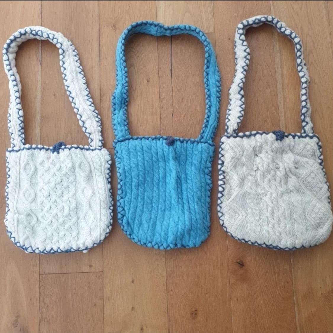 빈티지 핸드메이드 니트 가방 3종 모리걸 크로스백 인테리어 소품 희귀 상품이미지6