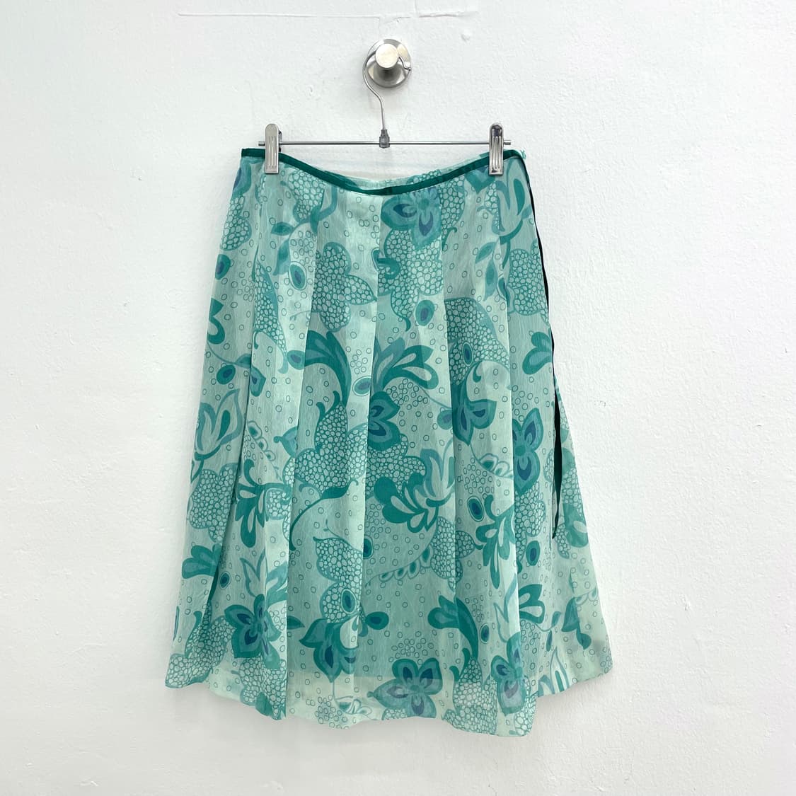 Mint sheer flower skirt 상품이미지1