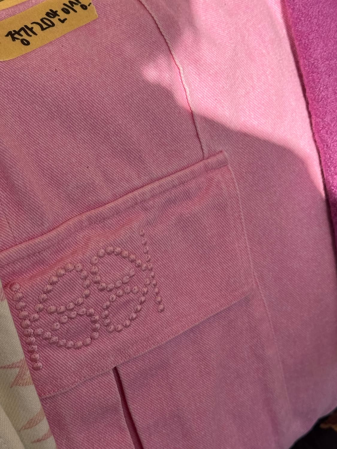 KIJUN 기준 핑크 로고 카고 바지 s 상품이미지4