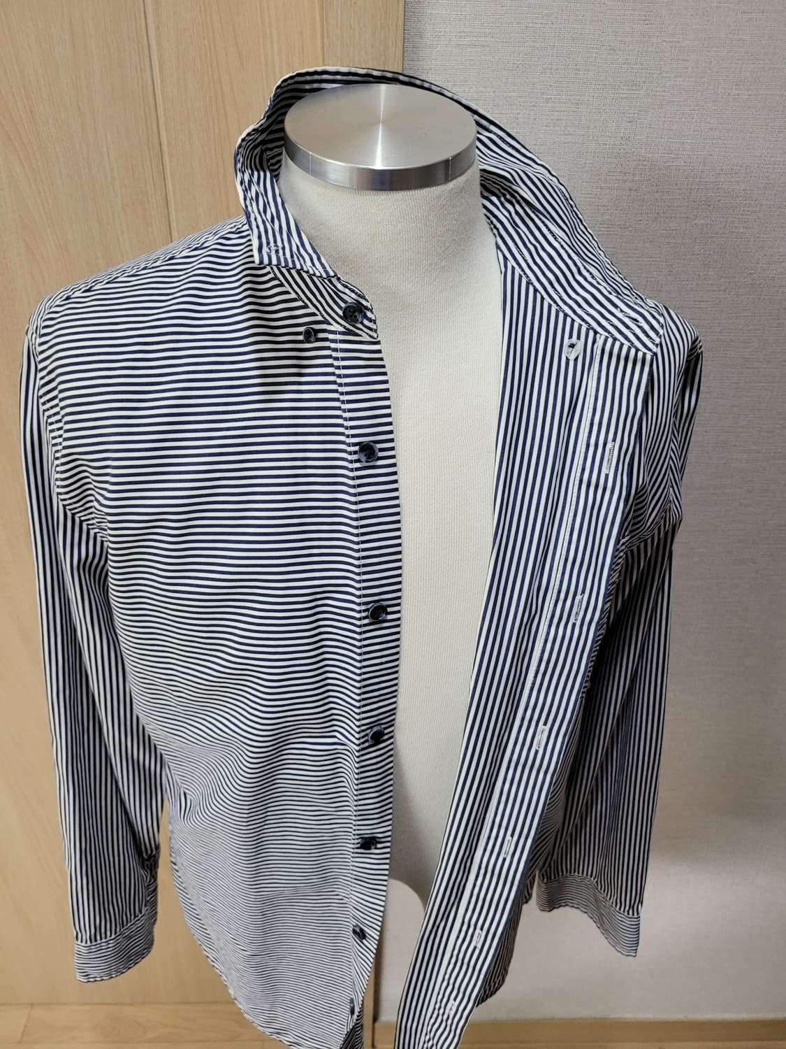 행텐 Hangten 남자 스트라이프 셔츠 105 네이비 상품이미지7