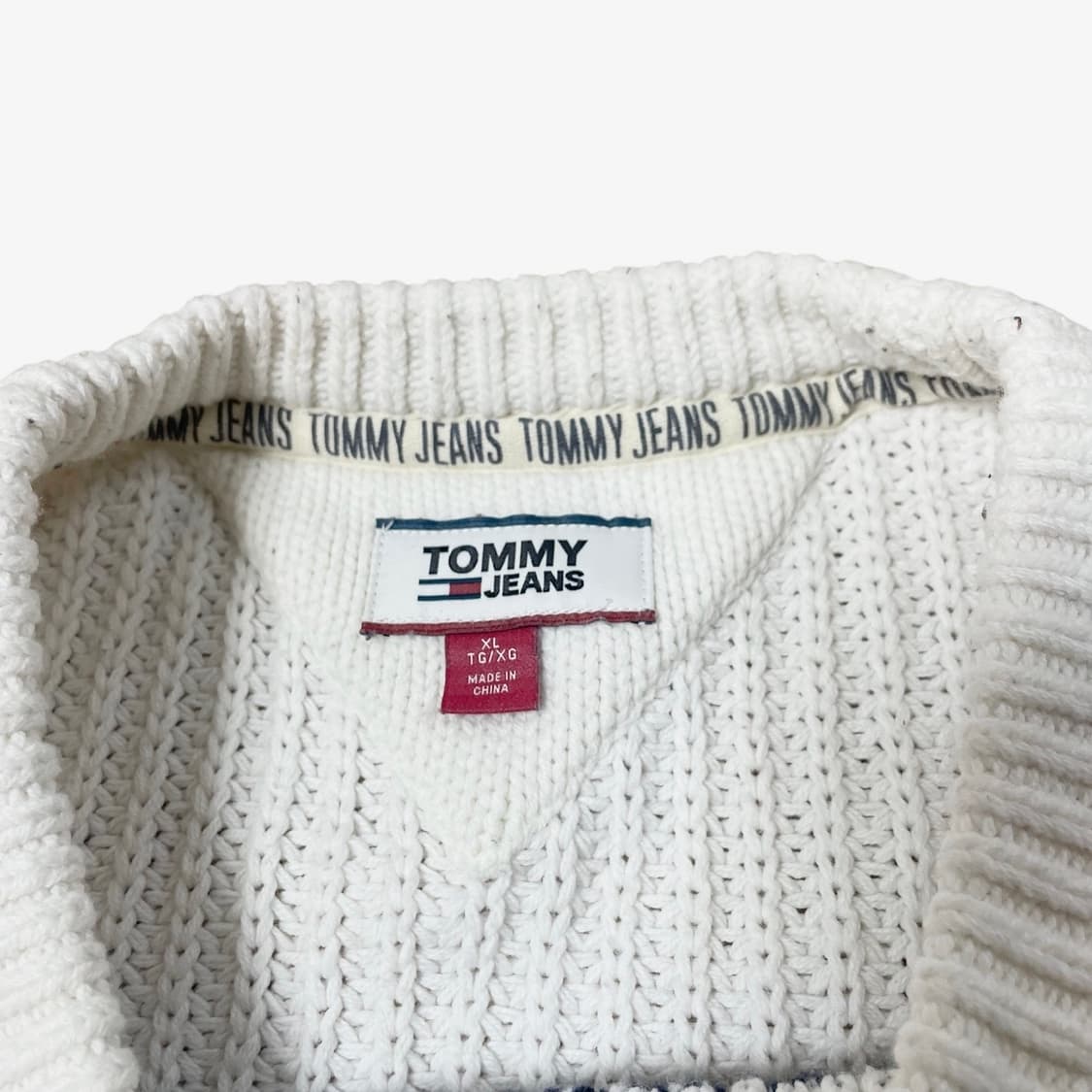 타미힐피거  컬러 블록 케이블 니트 XL 상품이미지4