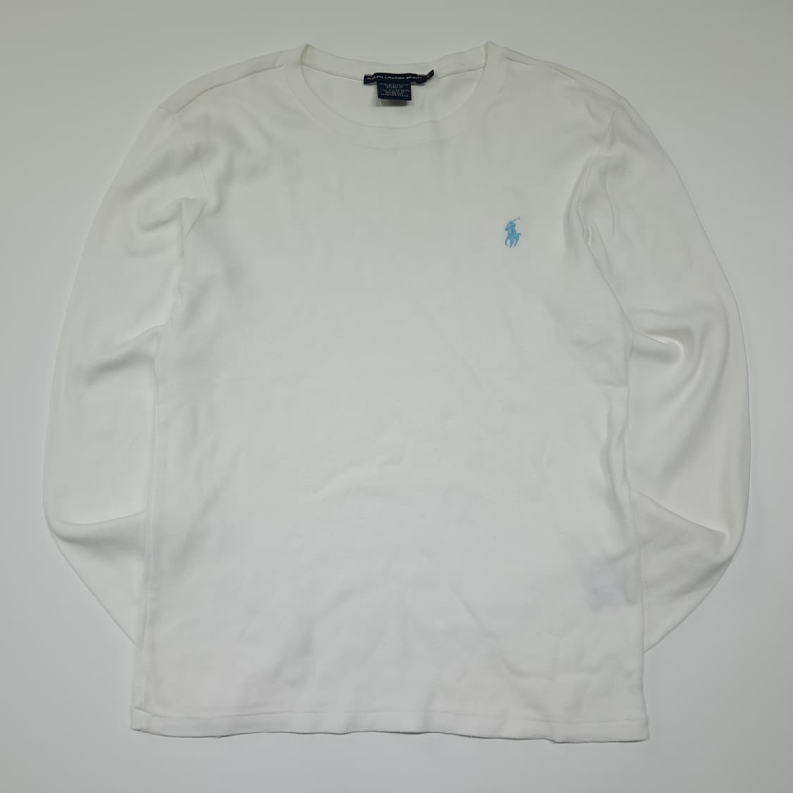 CK053 L 폴로 90s 블루포니 화이트 라운드 티셔츠 상품이미지1