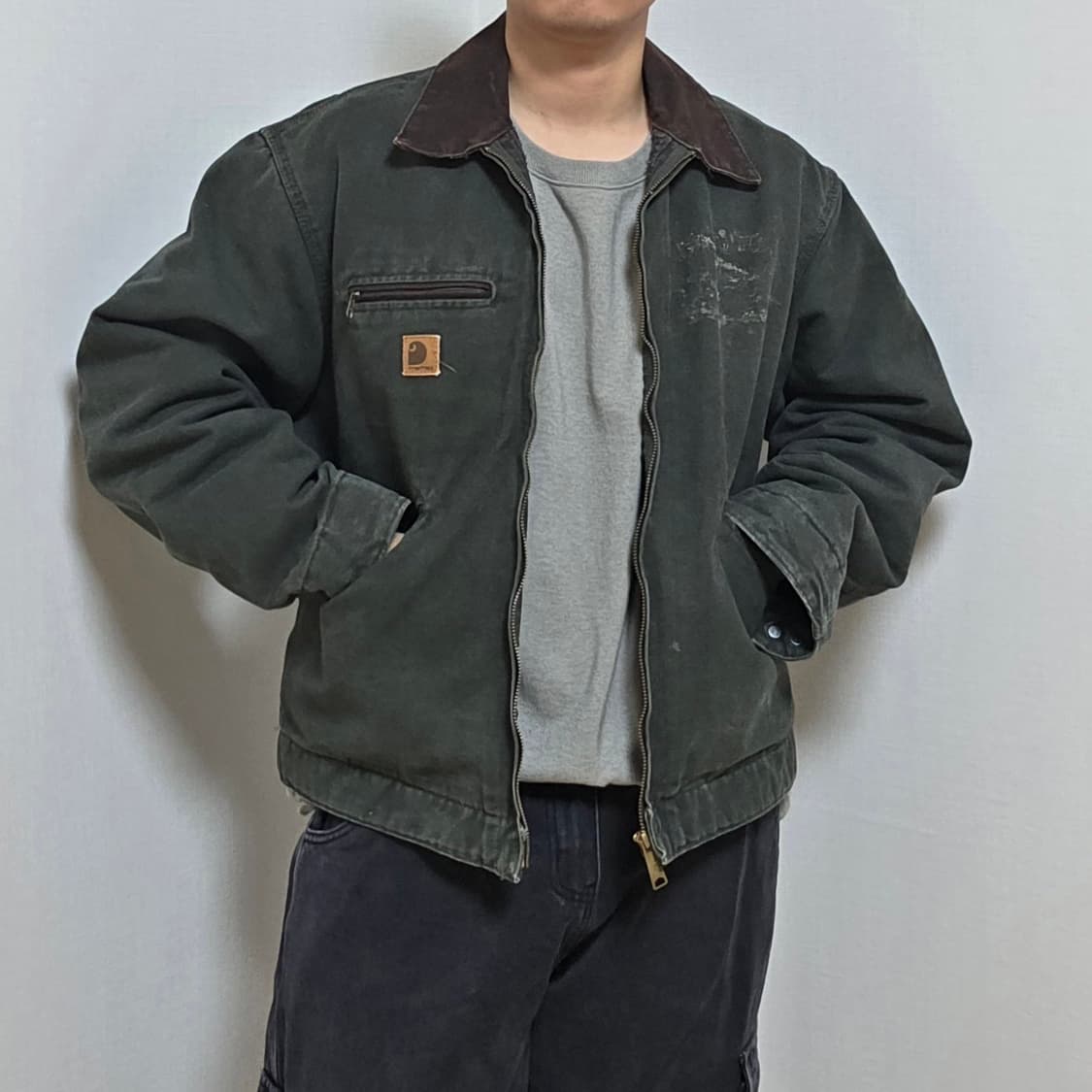 칼하트 디트로이트 모스그린 L 칼하트 j97 mos 라지 칼하트 자켓 상품이미지3