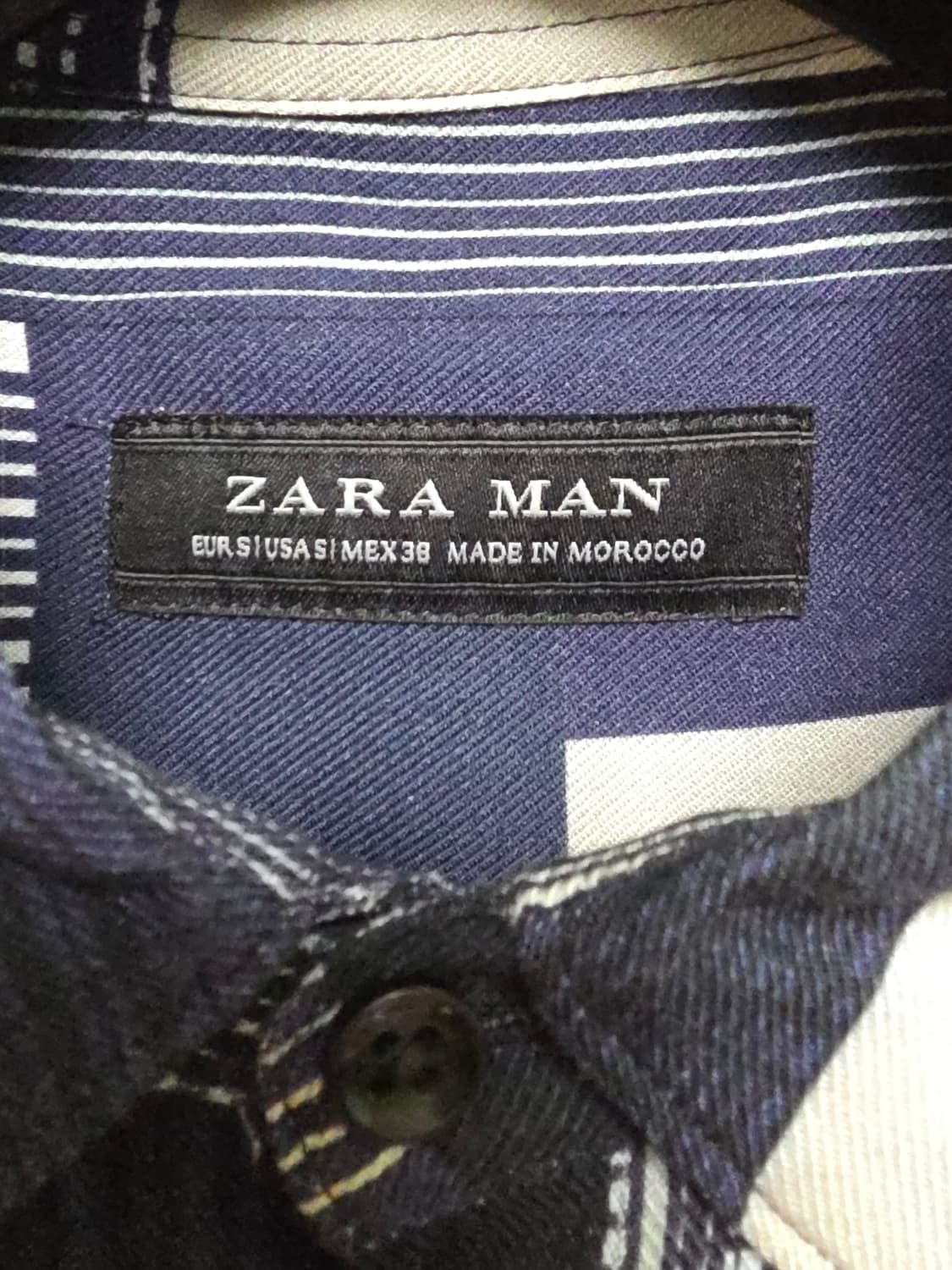 [s] ZARA 자라 패치워크 체크 패턴 셔츠 남방 상품이미지3