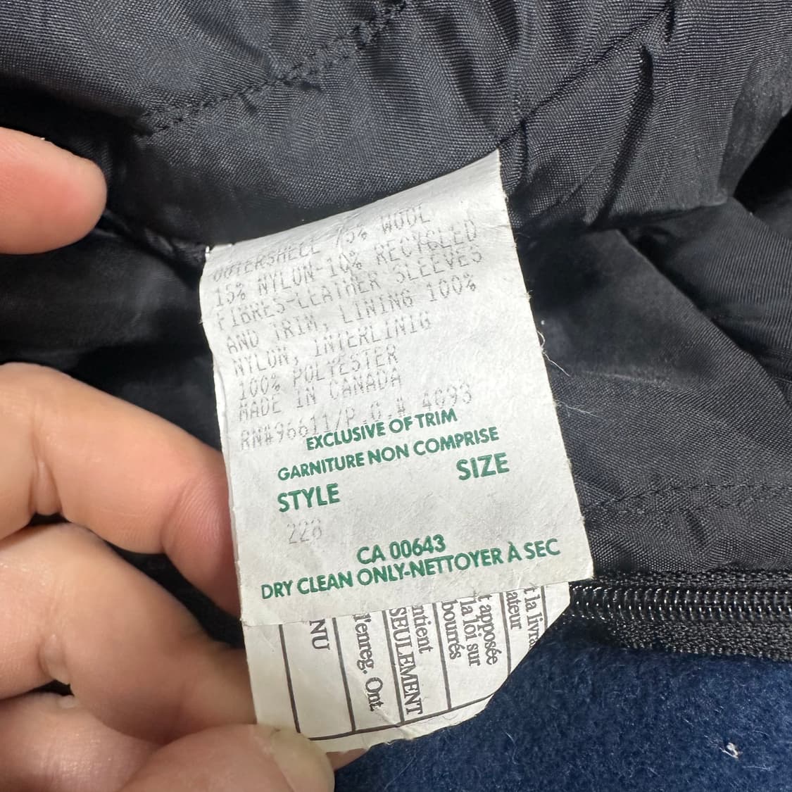 ✨ (바배) 캐나다 스포츠웨어 90s 울 가죽 바시티 자켓  상품이미지4