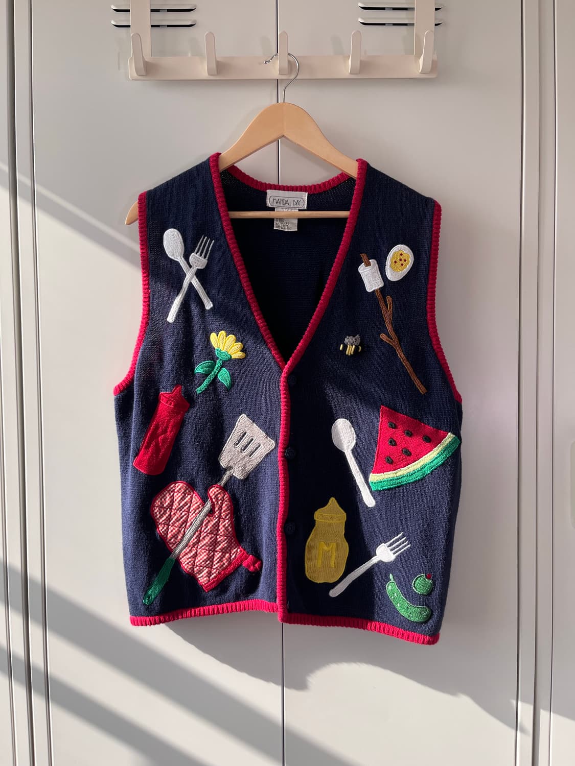 Mandal bay 쿠킹 자수 니트 조끼 가디건  상품이미지1