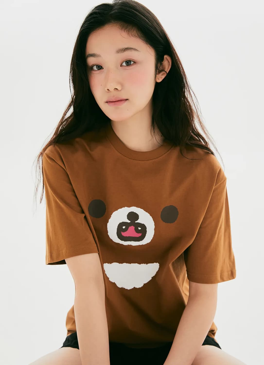 스파오X리락쿠마 차이로이코구마 반팔 티셔츠 상품이미지4