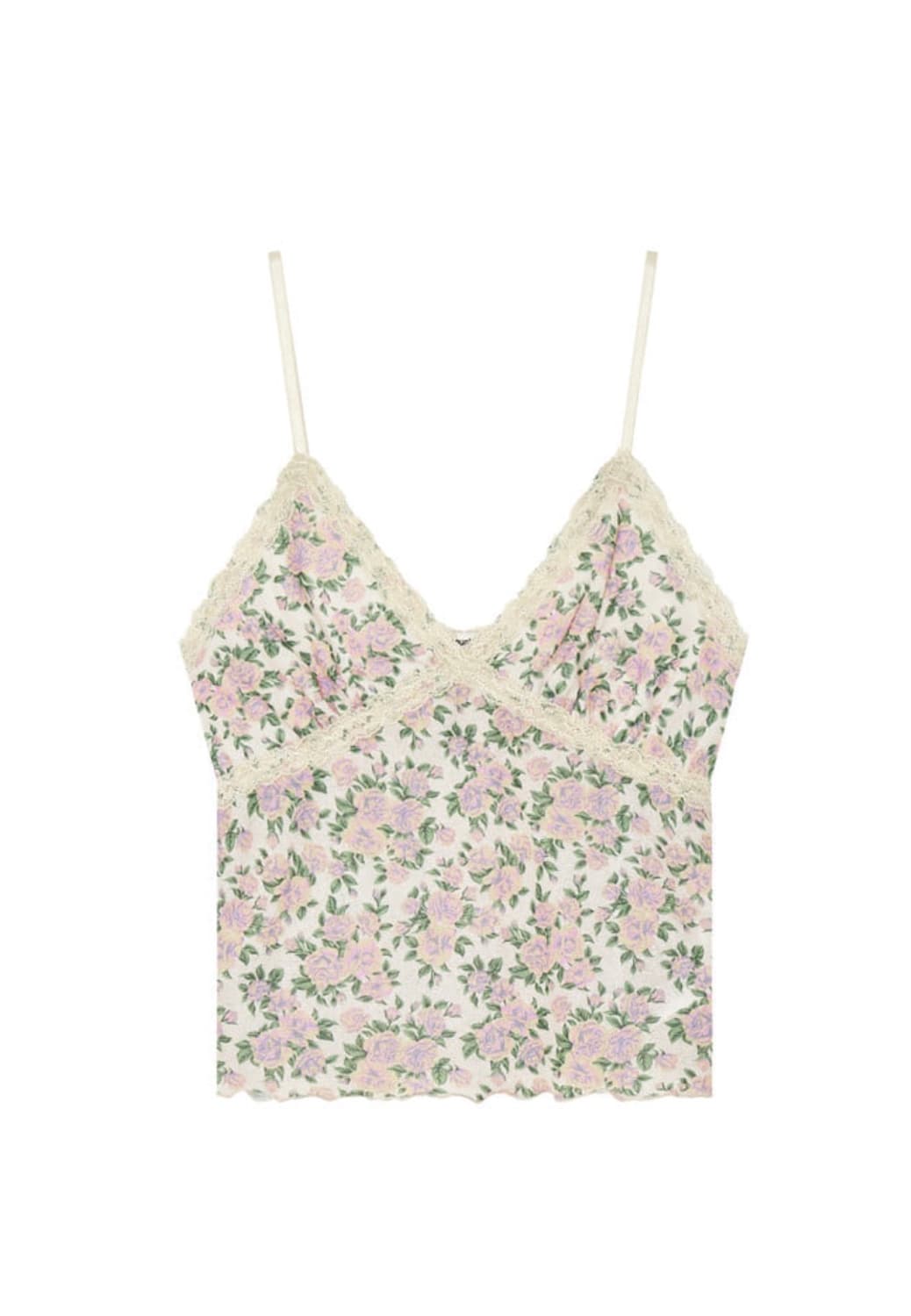 TOOMUCHTEX FLORAL LACE CAMI TOP (IVORY) 상품이미지2