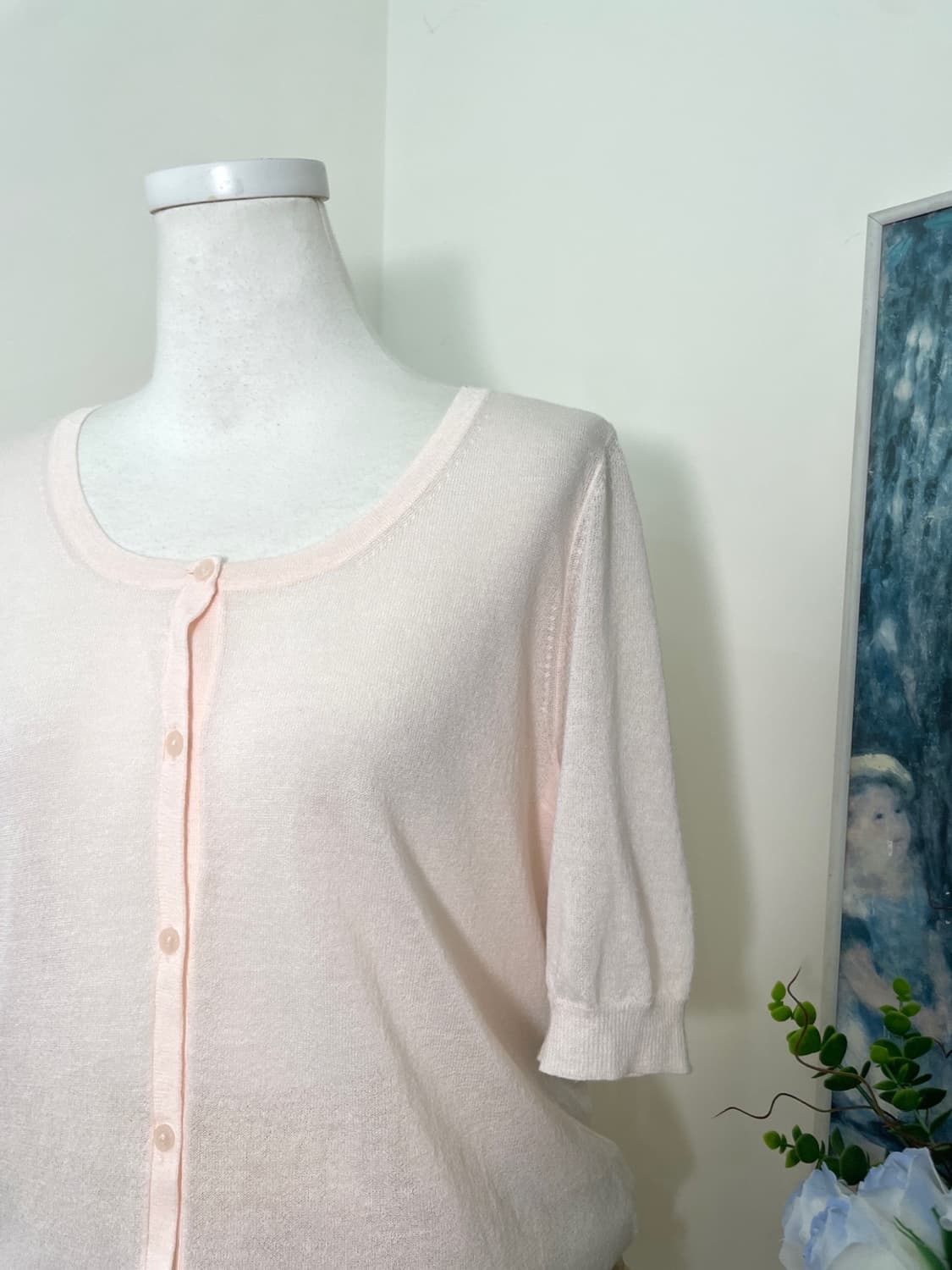 sheer pink half summer cardigan 상품이미지6