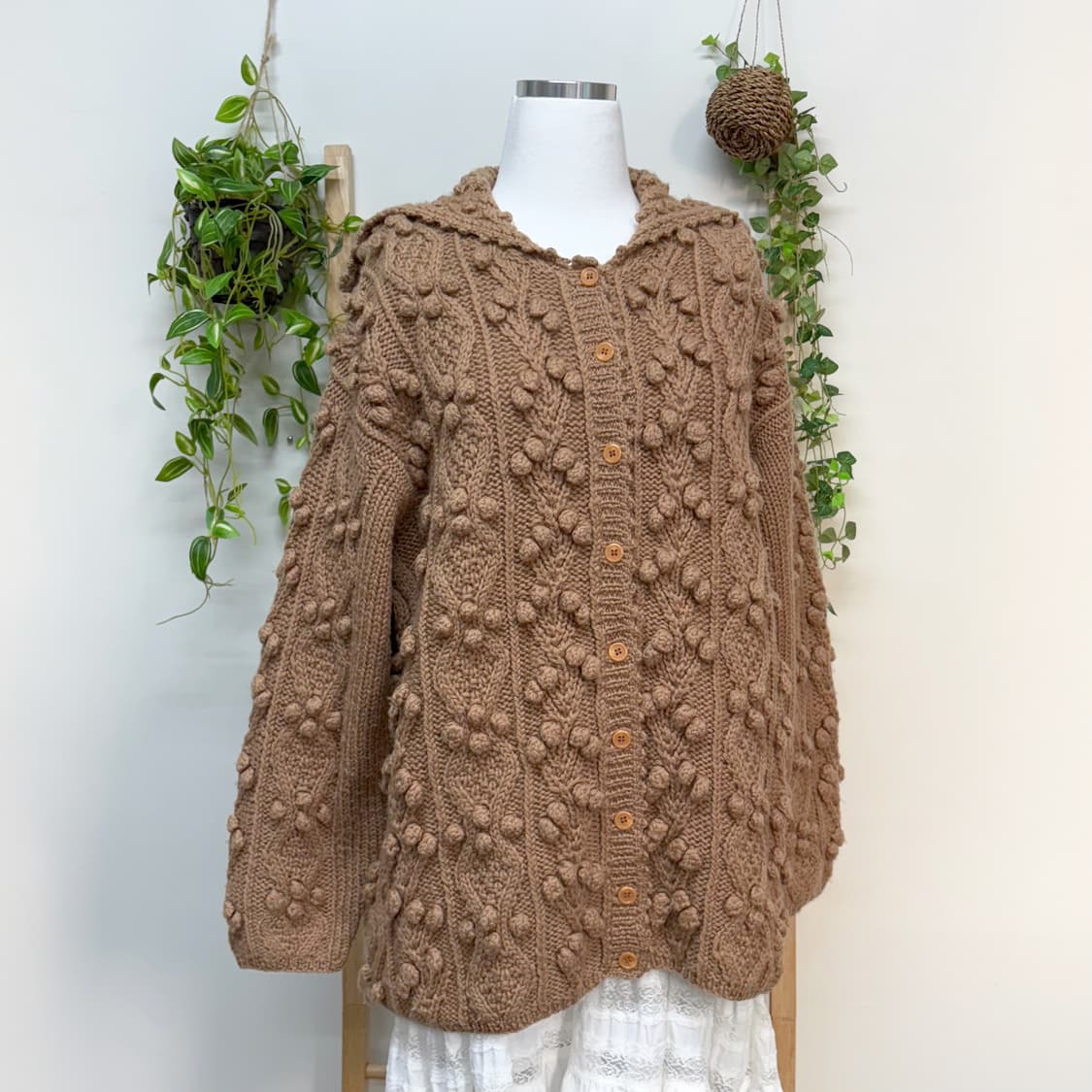 JPN/ 세일로팝콘가디건 브라운팝콘가디건 모리걸가디건 상품이미지1