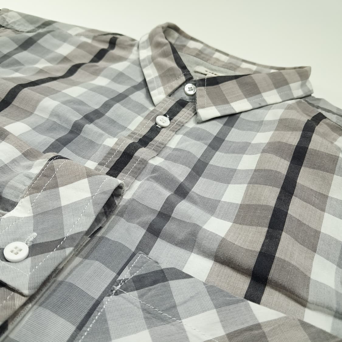 CK082 L 디젤 00s 바이어스컷 체크 셔츠 남방 상품이미지4