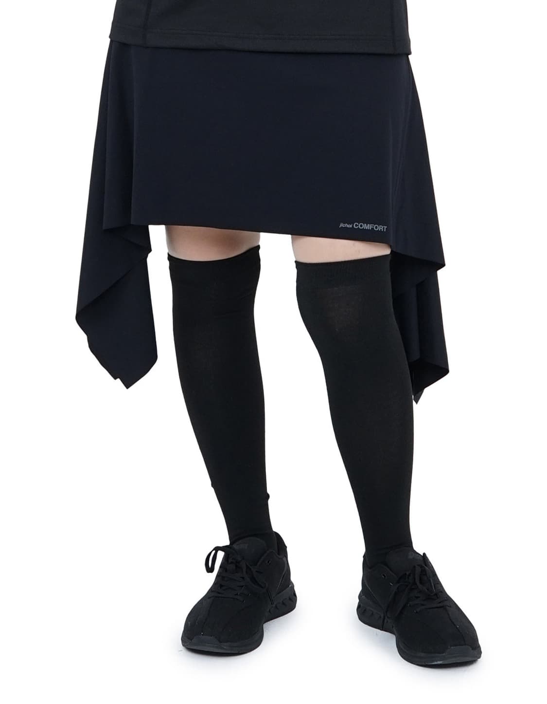 25-003 Flared Skirt - Black 지초이 레이어드스커트 상품이미지1