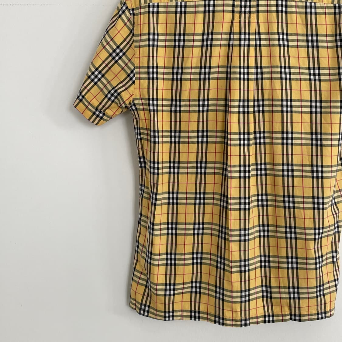 버버리 런던 공용 S,95,66 옐로우 노바체크 반팔 셔츠 상품이미지6