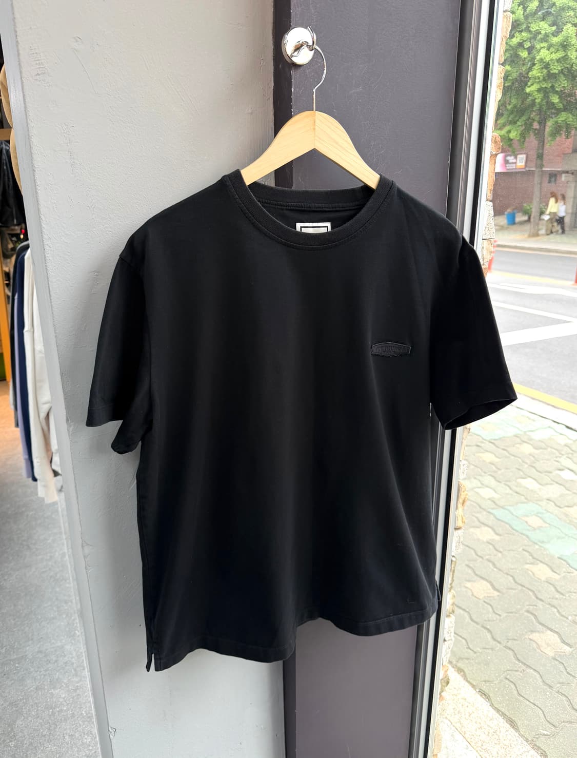 48/ 우영미 21SS 백로고 라운드 반팔 상품이미지2