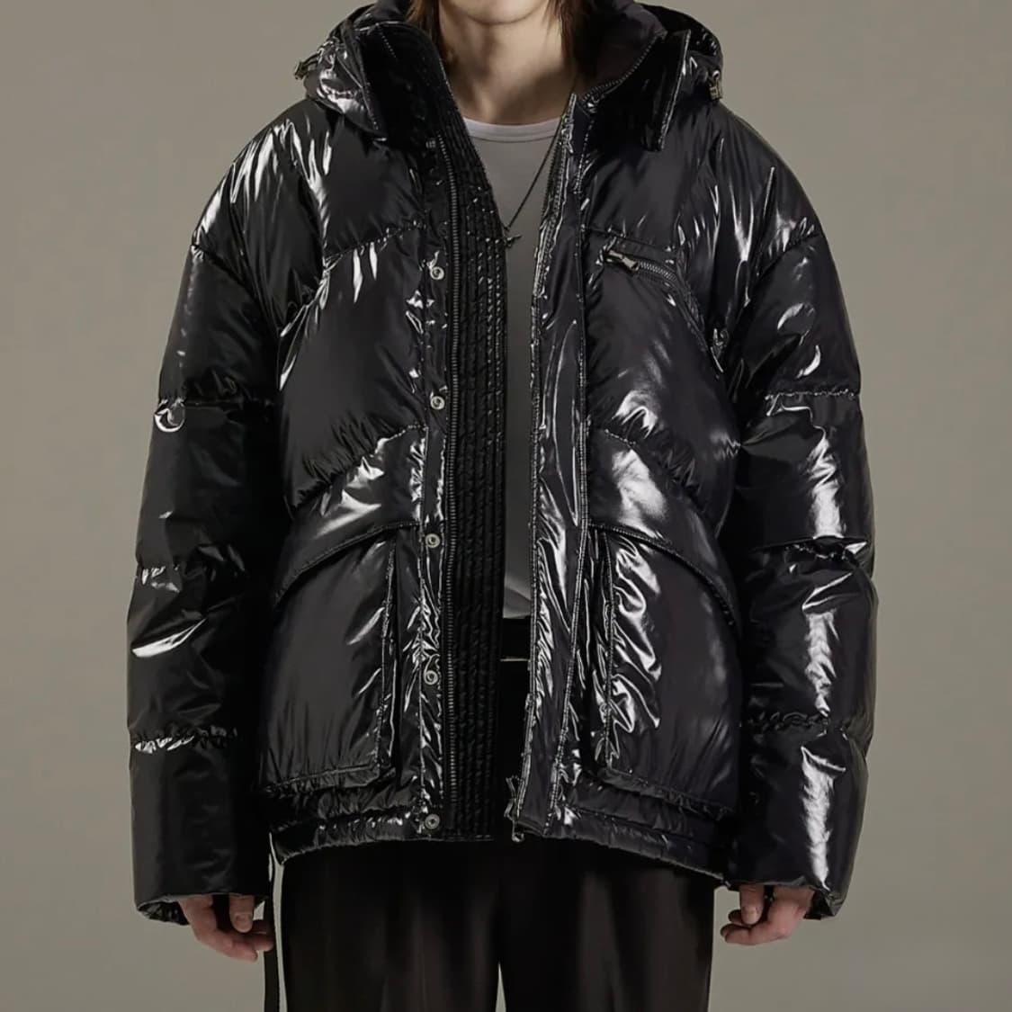 메종 미네드 패딩, 구스다운 패딩, 구스 다운, 블랙 상품이미지1