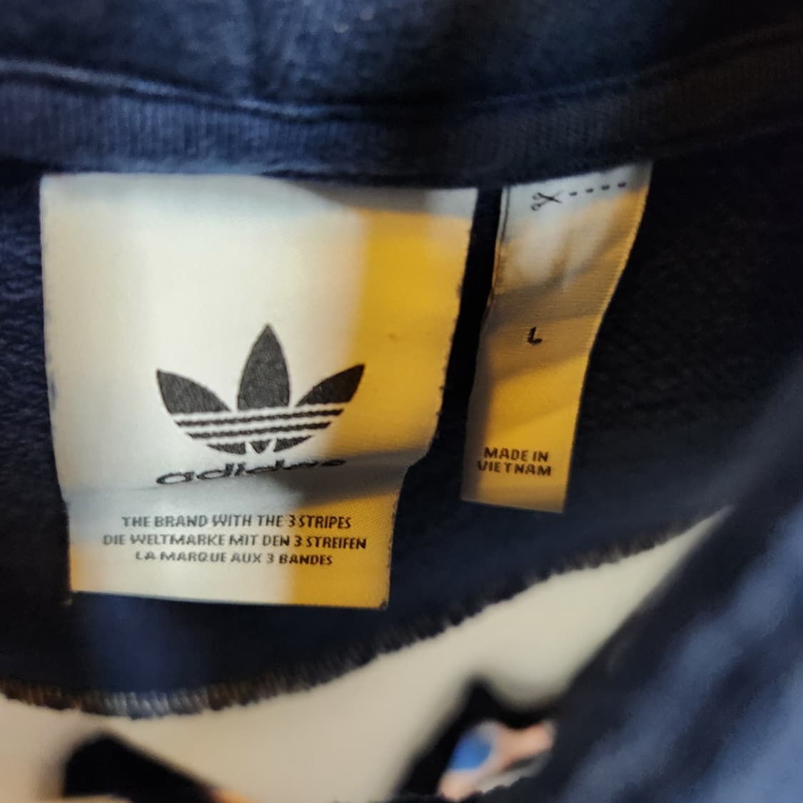 아디다스 삼선(주황) 빅로고 후드티 XL 상품이미지4