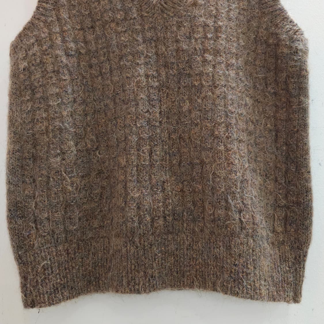 울 브라운 컬러믹스 레이어드 조끼 베스트 상품이미지6