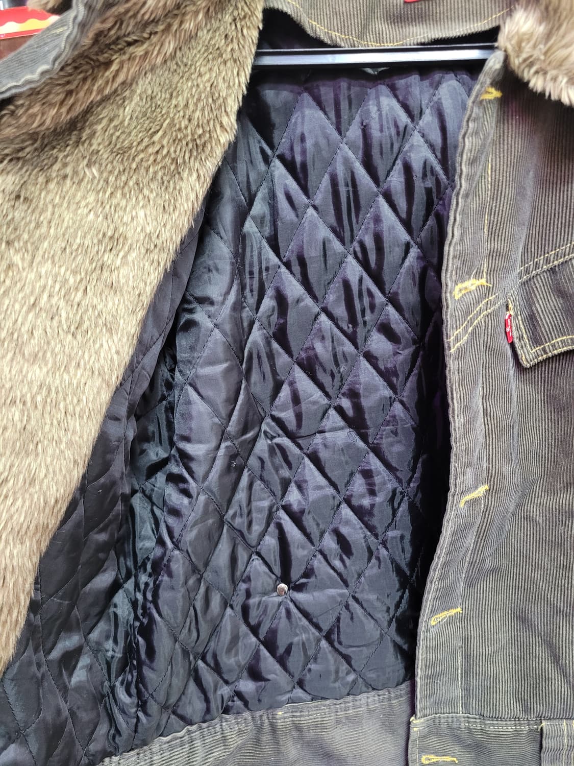 Levis 리바이스 레드탭 type1 코듀로이 퍼 카라 자켓 상품이미지4