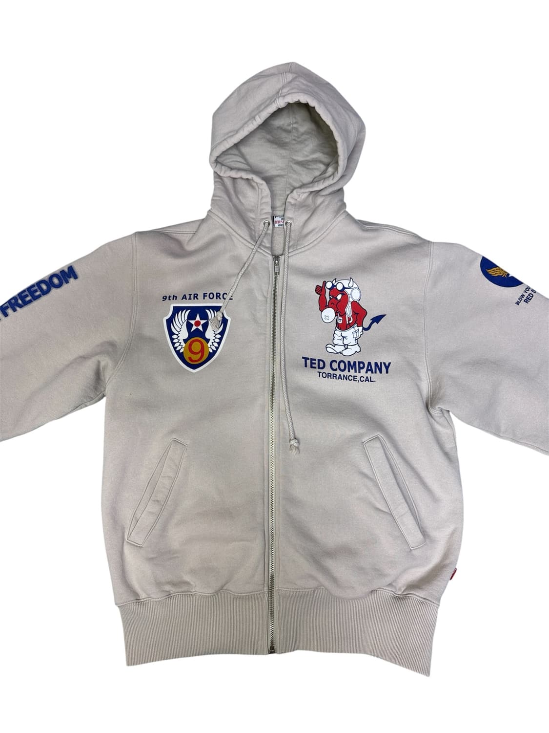 빈티지 테드컴퍼니 레드데빌 에어포스 후드집업 40 상품이미지2