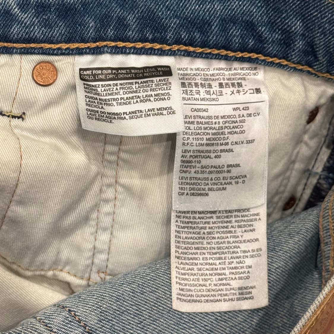 Levi's copper 리바이스 쿠퍼 생지 워싱 데님 팬츠 상품이미지10