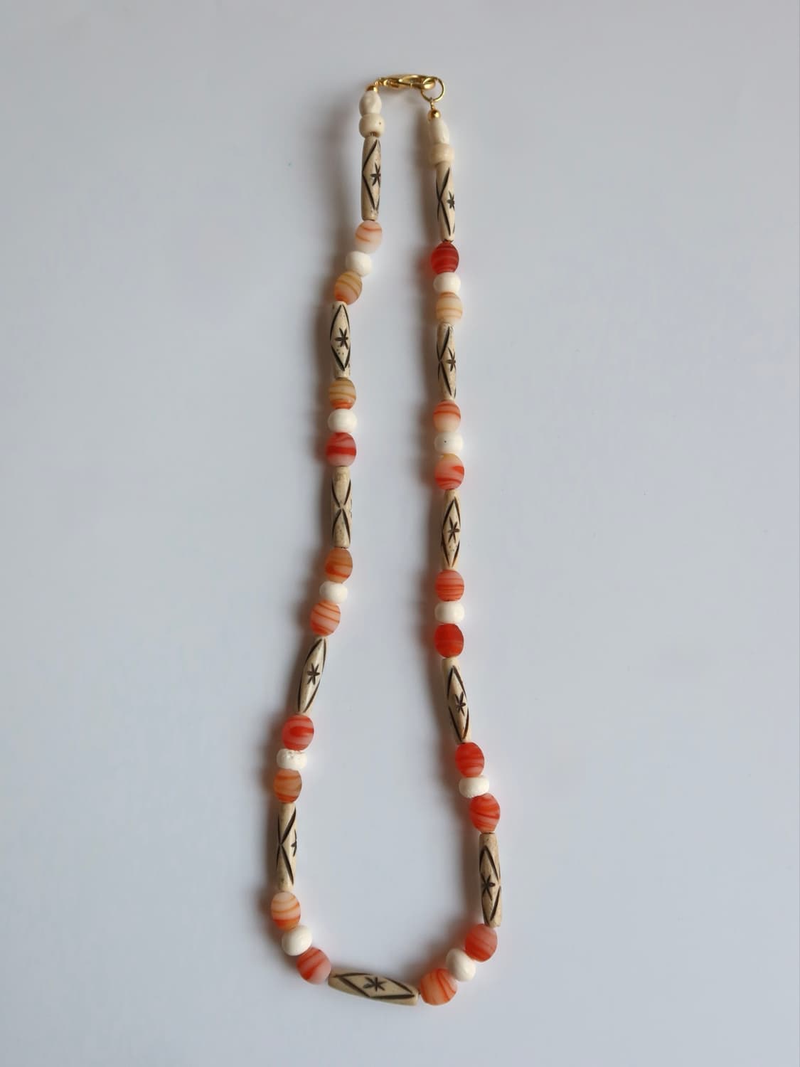 coral pattern bead necklace 상품이미지3