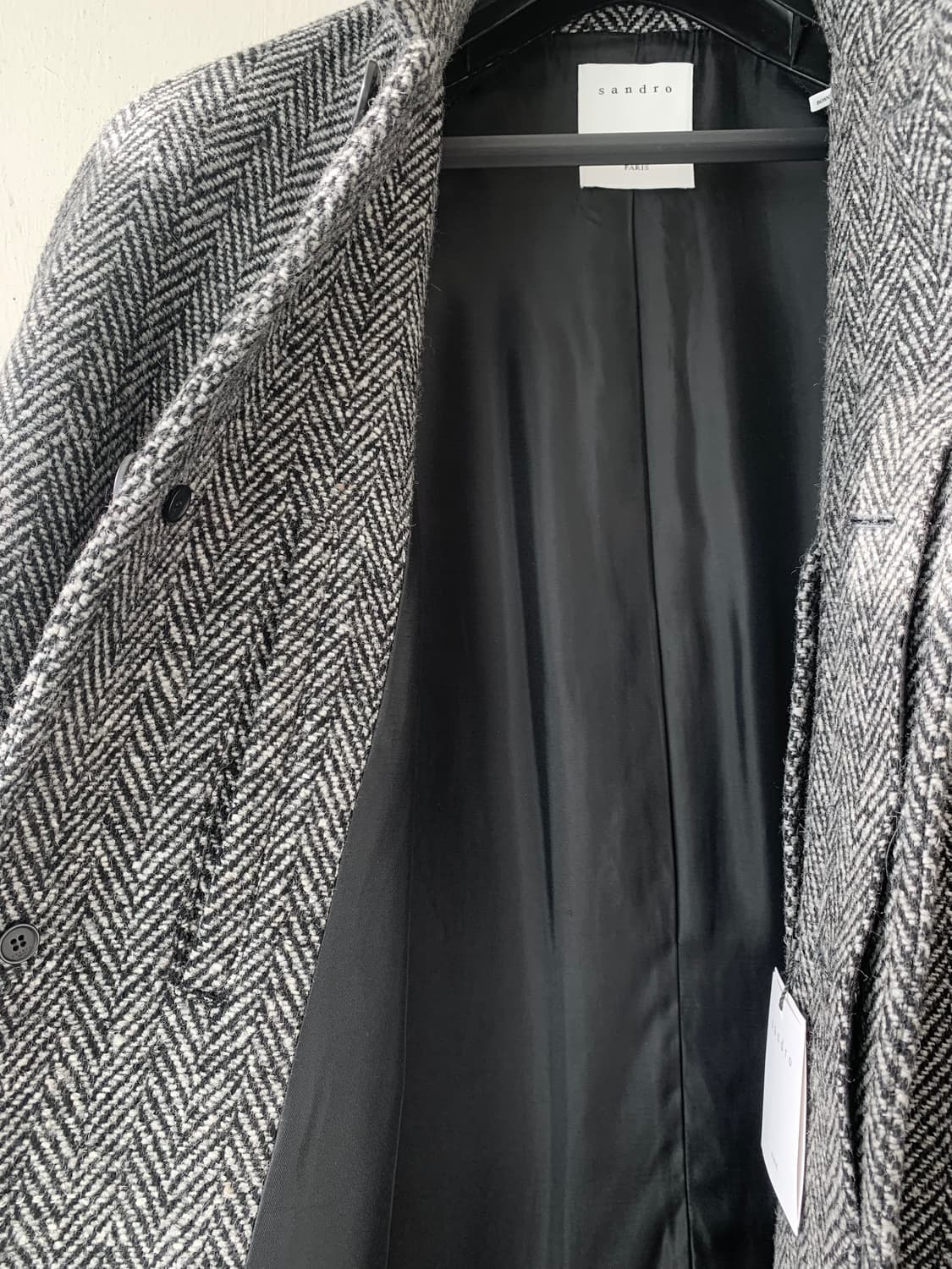 산드로옴므 23fw 헤링본 발마칸 코트 상품이미지7