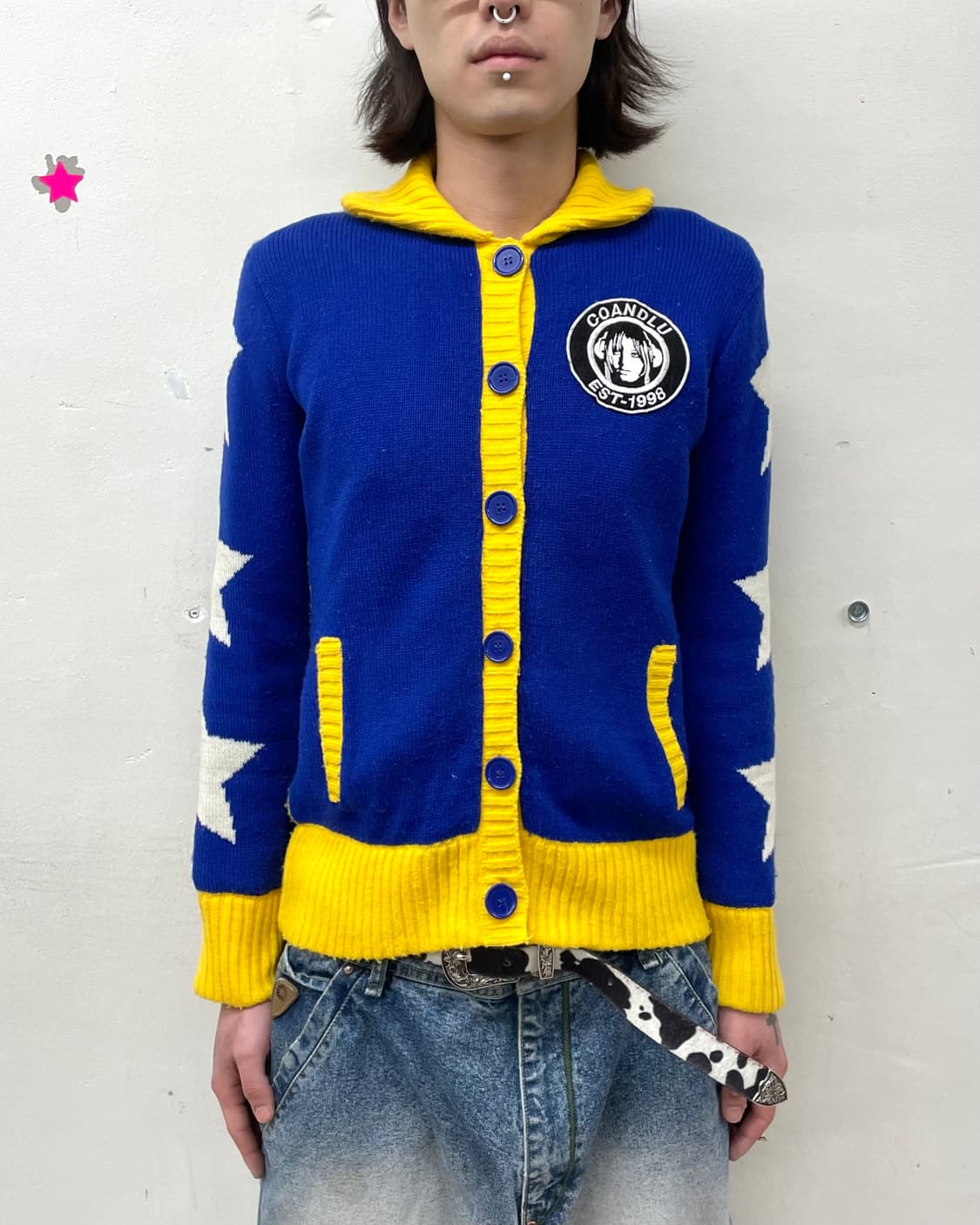 cocolulu yellow union star knit jacket 상품이미지2