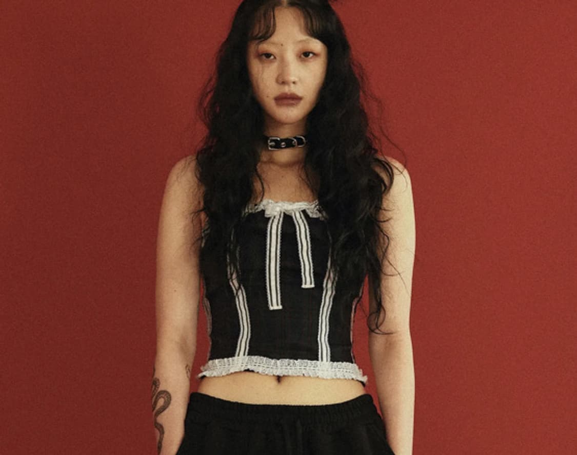 클럿스튜디오 체크 레이스 뷔스티에 상품이미지1