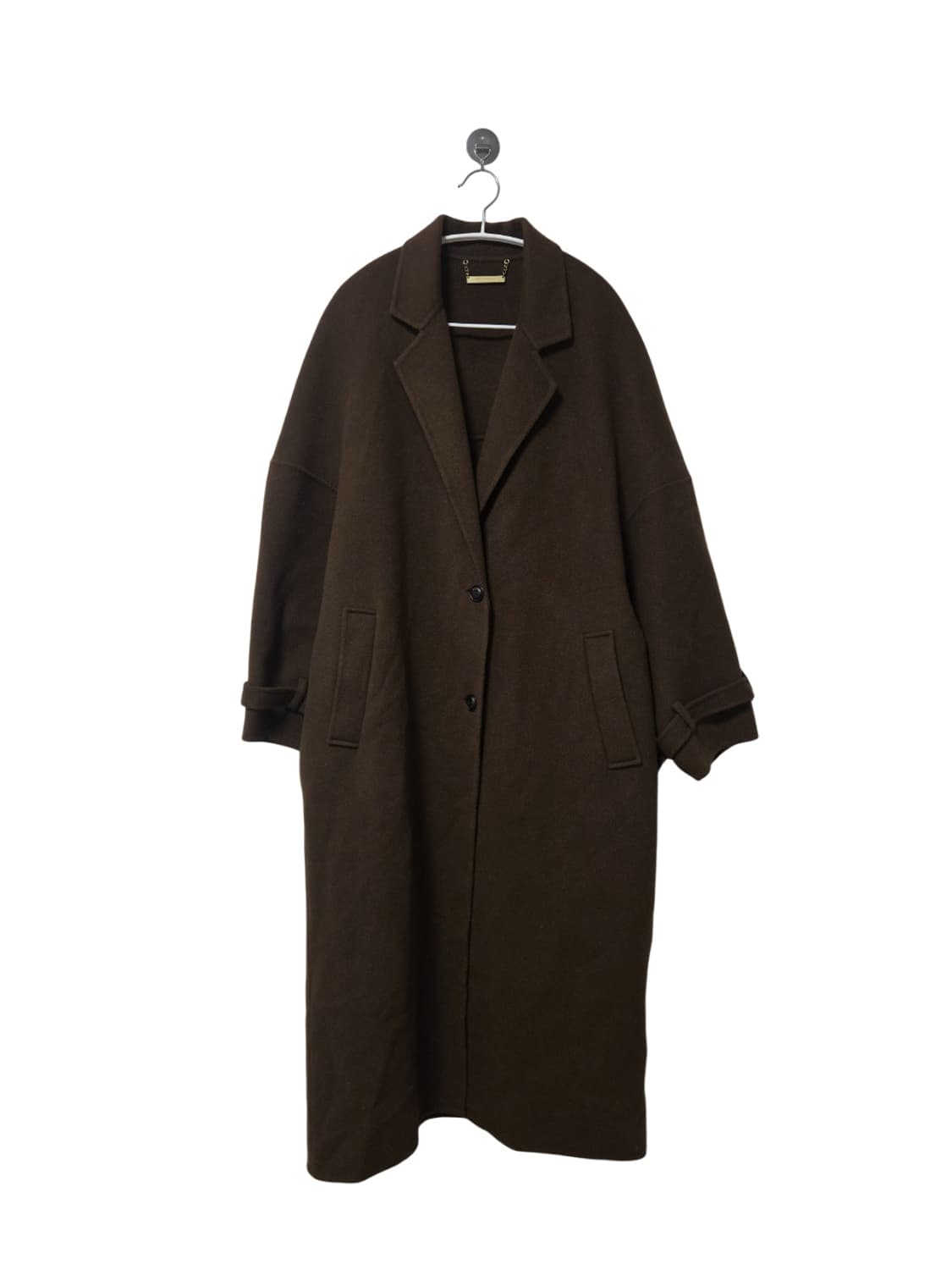 시스템 캐시미어 혼방 브라운 코트 상품이미지1