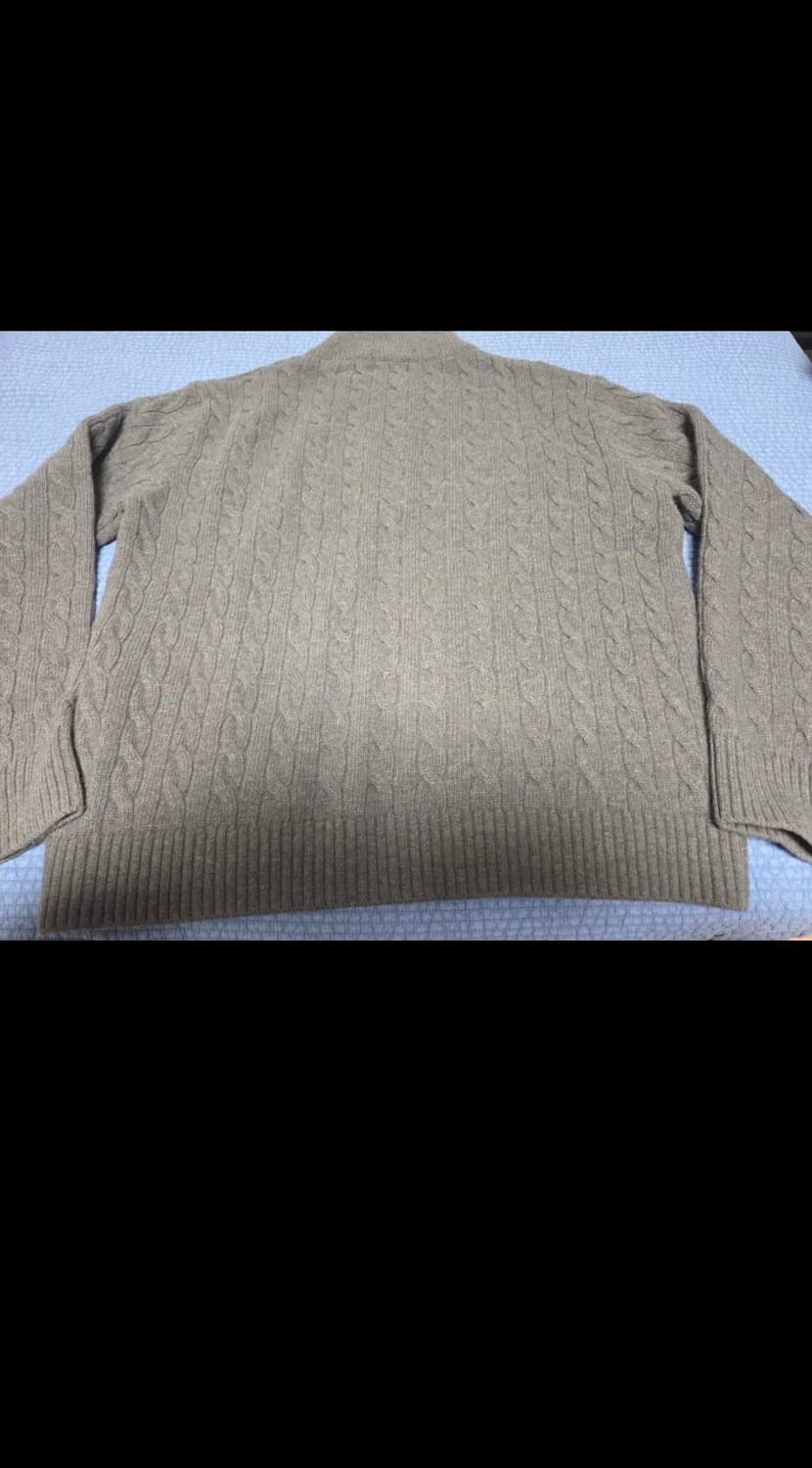 어나더오피스 하프집업 케이블 니트 애쉬그레이 1 상품이미지2